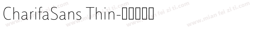 CharifaSans Thin字体转换